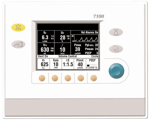 7100 ventilator controls
